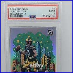 JORDAN LOVE 2024 DONRUSS DOWNTOWN! STANDARD SIZE PSA 9 Green Bay Packers JORDAN LOVE 2024 DONRUSS DOWNTOWN! STANDARD SIZE PSA 9 Green Bay Packers