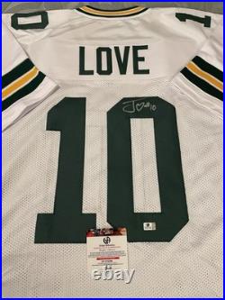 JORDAN LOVE SIGNED Green Bay Packers NFL CUSTOM JERSEY COA Auto VERY NICE