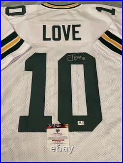 JORDAN LOVE SIGNED Green Bay Packers NFL CUSTOM JERSEY COA Auto VERY NICE
