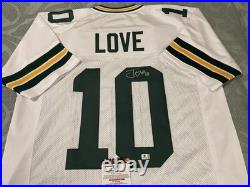 JORDAN LOVE SIGNED Green Bay Packers NFL CUSTOM JERSEY COA Auto VERY NICE