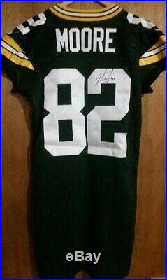 J'Mon Moore Green Bay Packers Signed Autographed Game Issued Home Jersey Sz 46