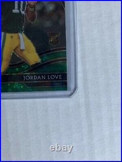 Jordan Love 2020 Select Green Disco Prizm Field Level Color Match 2/5 Rc Packers