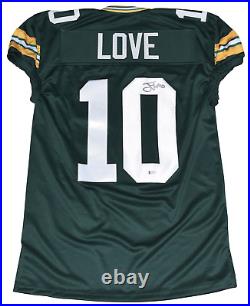 Jordan Love Autographed Green Bay Packers #10 Game Cut Jersey Beckett