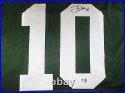 Jordan Love / Autographed Green Bay Packers Green Custom Football Jersey / COA