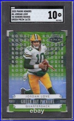 Jordan Love Football Panini #4 2020 Honors Rookies Green SN Green Bay Packers