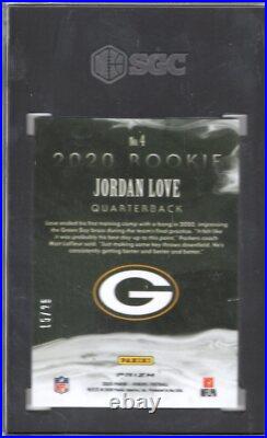 Jordan Love Football Panini #4 2020 Honors Rookies Green SN Green Bay Packers