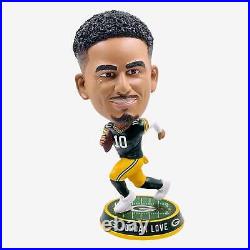 Jordan Love Green Bay Packers Field Stripe Home Jersey Bighead Bobblehead NFL