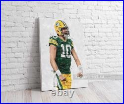 Jordan Love Green Bay Packers Poster, Canvas, Football print, Sports wall art Jordan Love Green Bay Packers Poster, Canvas, Football print, Sports wall art