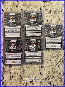 Jordan Love Rookie Card Lot Prizm, Select, & Mosaic Green Bay Packers QB 2x Silver