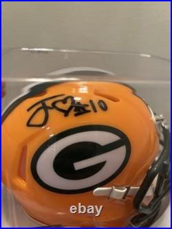 Jordan Love Signed Green Bay Packers Mini Speed Helmet XSP COA Auto #10