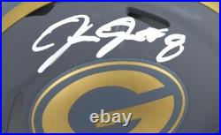 Josh Jacobs Autographed Green Bay Packers Slate Speed Mini Helmet-Beckett W Holo