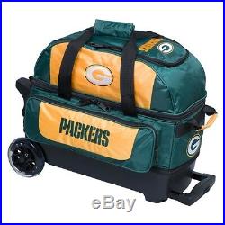 KR Strikeforce NFL Green Bay Packers 2 Ball Roller Bowling Bag