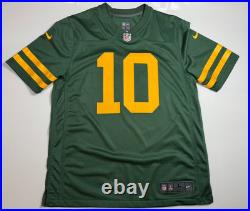 Large Jordan Love #10 Nike Game Jersey Color Rush Green Bay Packers Authentic