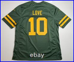 Large Jordan Love #10 Nike Game Jersey Color Rush Green Bay Packers Authentic