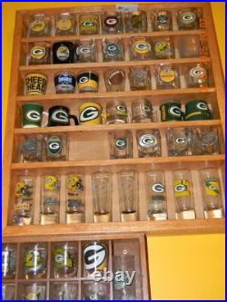 Lot #6 of Green Bay Packers shot glasses, all different, no duplicates Lot #6 of Green Bay Packers shot glasses, all different, no duplicates