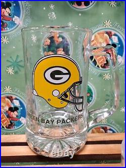 Lot Of 5 Vintage 1991 NFL Green Bay Packers Slim Jim Glass Collector Beer Mugs
