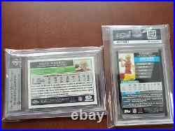 Lot of 2 2005 Aaron Rodgers RCs. 05 Topps Chrome BGS 9 & 05 Bowman On Card Auto