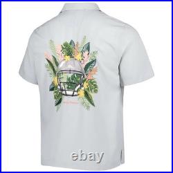 Men's Green Bay Packers Tommy Bahama Gray Coconut Point IslandZone Button Up XL