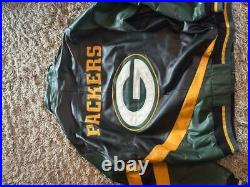 Men's NFL Green Bay Packers Leather Jacket 2XL Green/Black