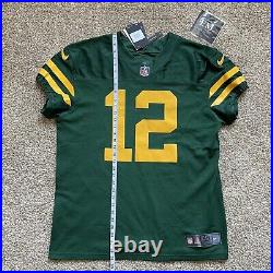 Men's Size 48 Aaron Rodgers Throwback Green Bay Packers Nike Vapor Elite Jersey