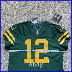 Men's Size 48 Aaron Rodgers Throwback Green Bay Packers Nike Vapor Elite Jersey