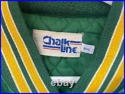 Men's Vintage Green Bay Packers Satin Chalk Line Jacket XXL Great Condition
