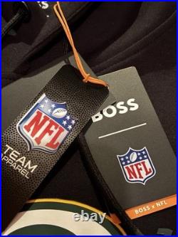 Mens Green Bay Packers HUGO BOSS X NFL Size 2XL XXL Black Pullover Hoodie NWT Mens Green Bay Packers HUGO BOSS X NFL Size 2XL XXL Black Pullover Hoodie NWT