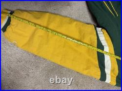 Mirage Green Bay Packers NFL Vintage Throwbacks Jacket Size L Green Yellow White