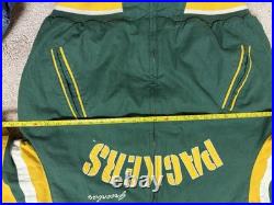 Mirage Green Bay Packers NFL Vintage Throwbacks Jacket Size L Green Yellow White
