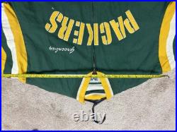 Mirage Green Bay Packers NFL Vintage Throwbacks Jacket Size L Green Yellow White