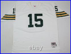 Mitchell & Ness Bart Starr 1969 Jersey Mens 4XL White Green Bay Packers #15