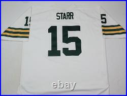 Mitchell & Ness Bart Starr 1969 Jersey Mens 4XL White Green Bay Packers #15