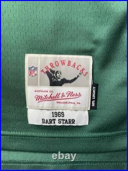 Mitchell & Ness Bart Starr 1969 Throwback Green Bay Packers Jersey XL Mitchell & Ness Bart Starr 1969 Throwback Green Bay Packers Jersey XL