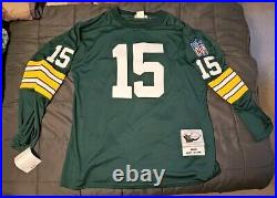 Mitchell & Ness Green Bay Packers Bart Starr #15 Throwback Jersey Mens Size 50