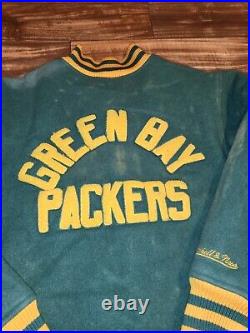 Mitchell & Ness Green Bay Packers Super Bowl II Throwback NFL Sports Jacket SM/M