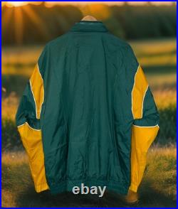 Mitchell & Ness Sideline Jacket Men XL Green Bay Packers Roll Away Hood