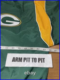 Mitchell & Ness Sideline Jacket Men XL Green Bay Packers Roll Away Hood