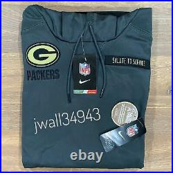 NEW Authentic Nike Green Bay Packers Men's NFL Salute to Service Hoodie Gray