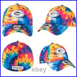 NEW Era Green Bay Packers Men's NFL Crucial Catch 39THIRTY Flex-Fit Tie-Dye Hat