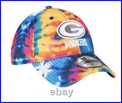 NEW Era Green Bay Packers Men's NFL Crucial Catch 39THIRTY Flex-Fit Tie-Dye Hat
