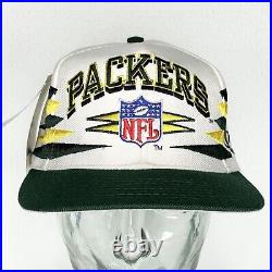 NEW NWT Vintage 90s Green Bay Packers NFL Logo Athletic Diamond Snapback Hat