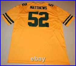 NFL Football Green Bay Packers Clay Matthews Jersey 3XL XXXL Nike Yellow