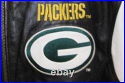 NFL GREEN BAY PACKERS G-111 Carl Banks Size XL Lined Leather Football Jacket