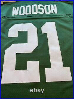 NFL Green Bay Packers Charles Woodson Men's Green Reebok Stitched Jersey- Small