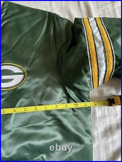 NFL Green Bay Packers Starter Satin Streetwear Bomber Varsity Jacket Rare Large