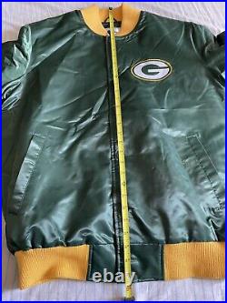 NFL Green Bay Packers Starter Satin Streetwear Bomber Varsity Jacket Rare Large