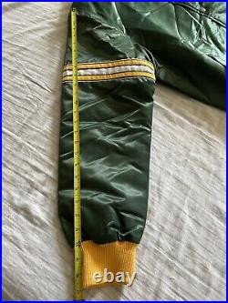 NFL Green Bay Packers Starter Satin Streetwear Bomber Varsity Jacket Rare Large