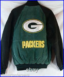 NFL Green Bay Packers Suede Leather Jacket Men's Adult size Large