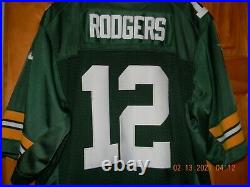 NIKE Green Bay Packers Green AARON ROGERS Football Jersey, Size 48