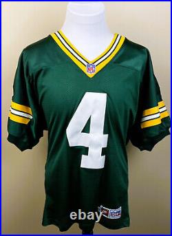 NIKE PRO LINE Mens 52 Green Bay Packers BRETT FAVRE 4 HOF NFL Green Sewn Jersey